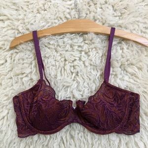 Victoria’s Secret Purple and Copper Lace Bra